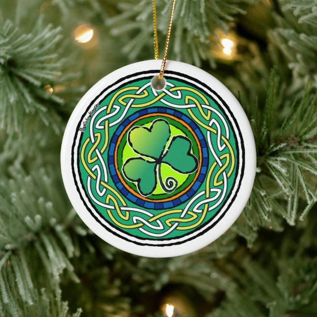 Décoration En Céramique Shamrock irlandais (Arbre)