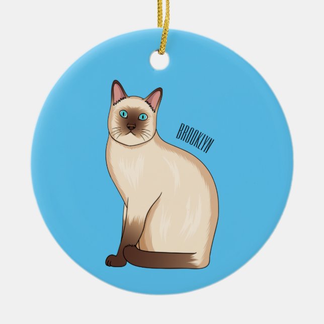 Décoration En Céramique Siamese cat cartoon (Devant)