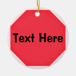 Décoration En Céramique SIGNE D'ARRÊT Personnalisé Emoji