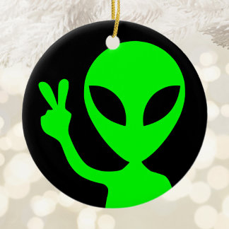 Décoration En Céramique Signe de Paix Alienígen Vert