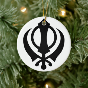 Décoration En Céramique Sikh Khanda