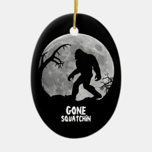 Décoration En Céramique Silhouette allée de Squatchin - de Bigfoot avec l
