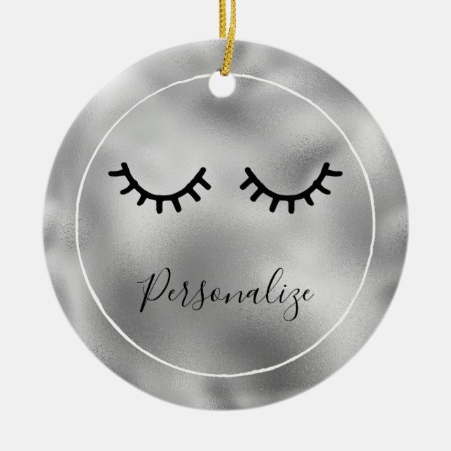 Décoration En Céramique Silver Black Eyelashes (Devant)