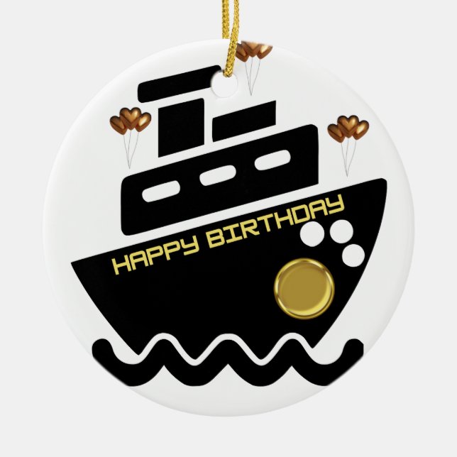 Décoration En Céramique simmi mode noir et blanc dorado seul navire (Devant)