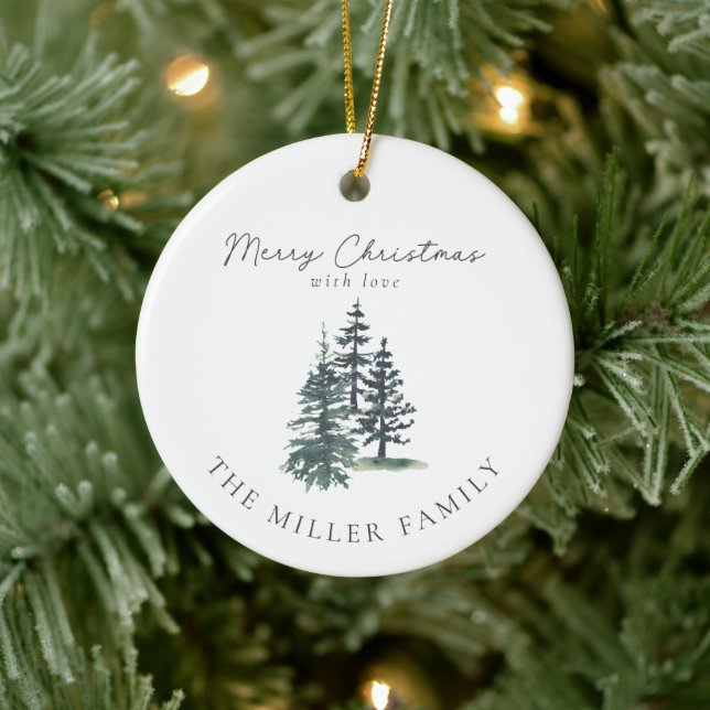 Décoration En Céramique Simple arbre de Noël élégant | Pin (Arbre)