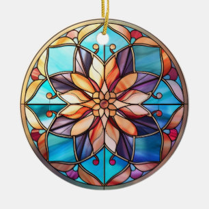 Décoration En Céramique Simple minimaliste moderne Stain Glass Noël