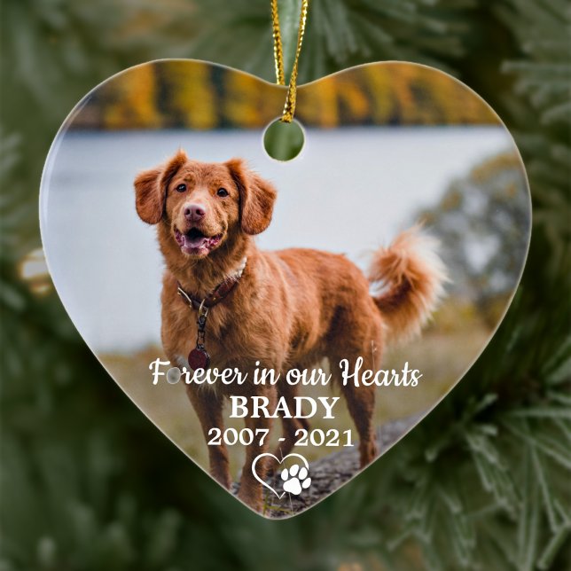 Décoration En Céramique Simple photo personnalisée Sympathy Pet Memorial (Créateur téléchargé)