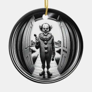 Décoration En Céramique Sinister Clown à votre porte   Fisheye