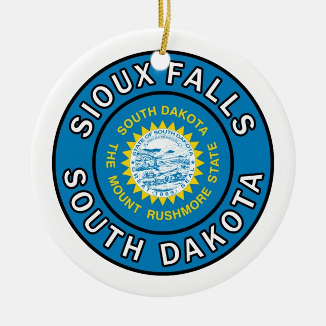 Décoration En Céramique Sioux Falls Dakota du Sud (Devant)