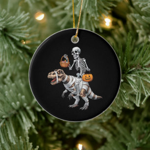 Décoration En Céramique Skeleton équitation maman Dinosaur T rex Halloween