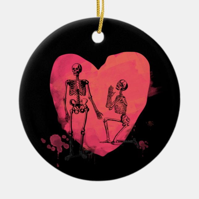 Décoration En Céramique Skeleton Love (Devant)