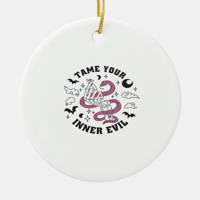 Décoration En Céramique Skeleton Main Making Heart (Devant)