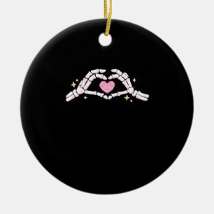 Décoration En Céramique Skeleton Mains Coeur drôle