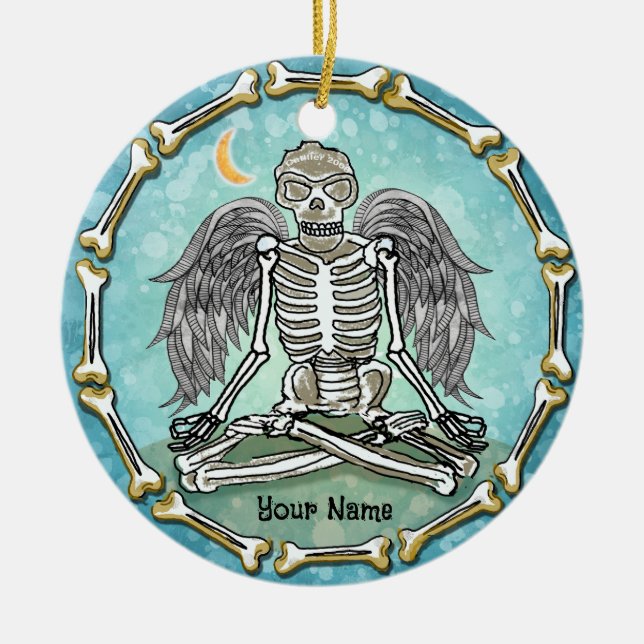 Décoration En Céramique Skeleton Wings  (Devant)