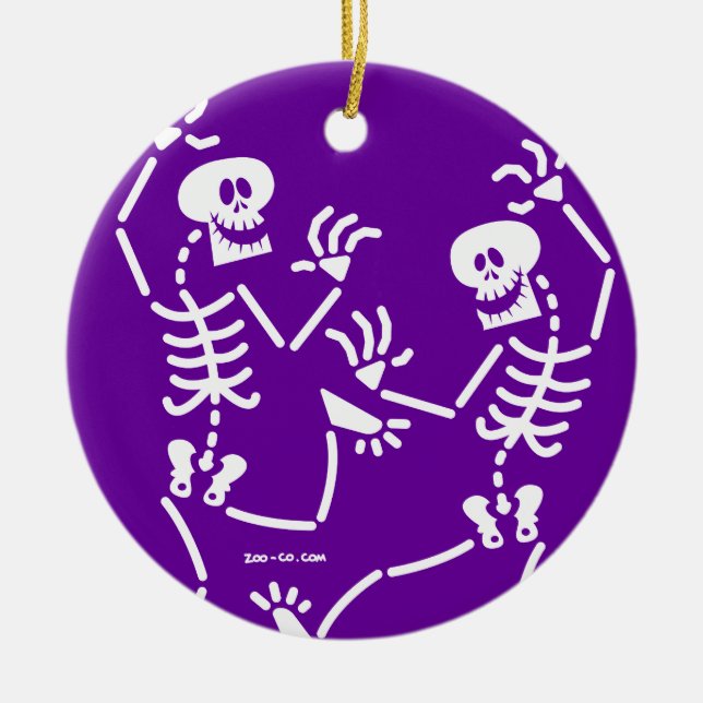 Décoration En Céramique Skeletons dansants (Devant)