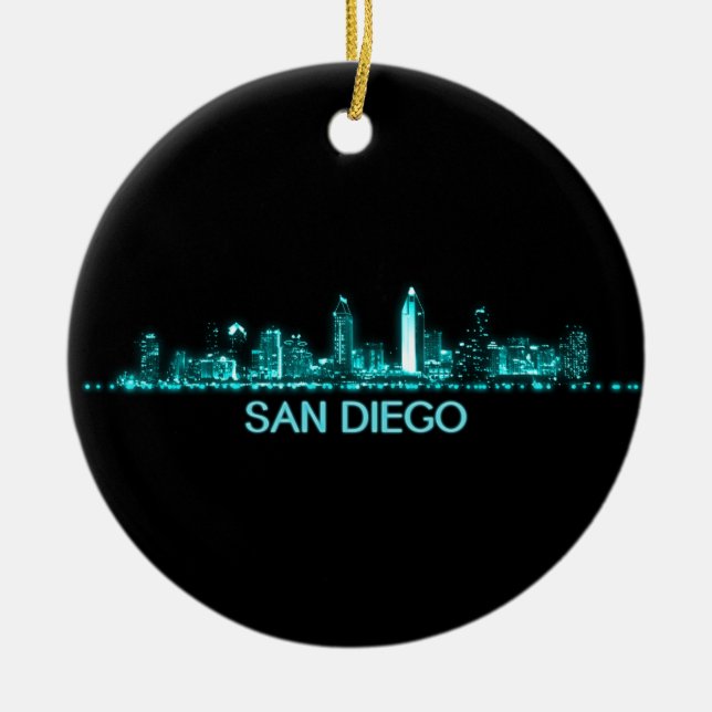 Décoration En Céramique Skyline de San Diego (Devant)