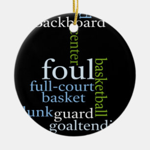 Décoration En Céramique Slam Dunk of Words : Jeu de basket-ball des champi