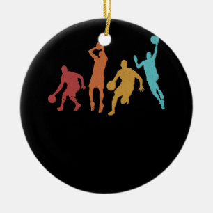 Décoration En Céramique Slam Dunk Silhouette Joueur De Basket-Ball Dunking
