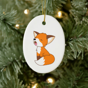 Décoration En Céramique Sleepy Little Fox