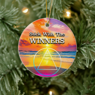 Décoration En Céramique Slogan de rétablissement Stick With The Winners Su