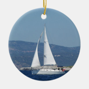 Décoration En Céramique Sloop blanc de Beneteau