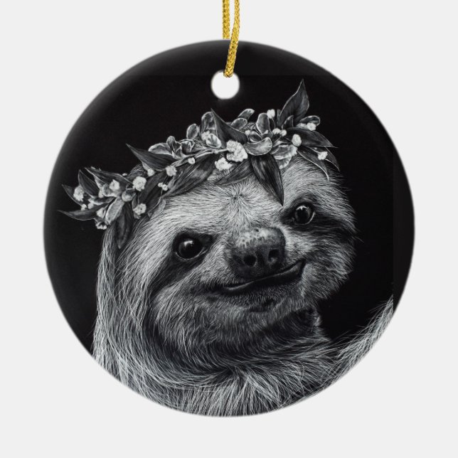 Décoration En Céramique Sloth Princess (Devant)