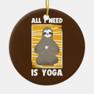Décoration En Céramique Sloth Yoga Stretch Pilates