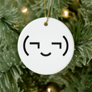 Décoration En Céramique Smug Emoticon (‿MD) Kaomoji japonais