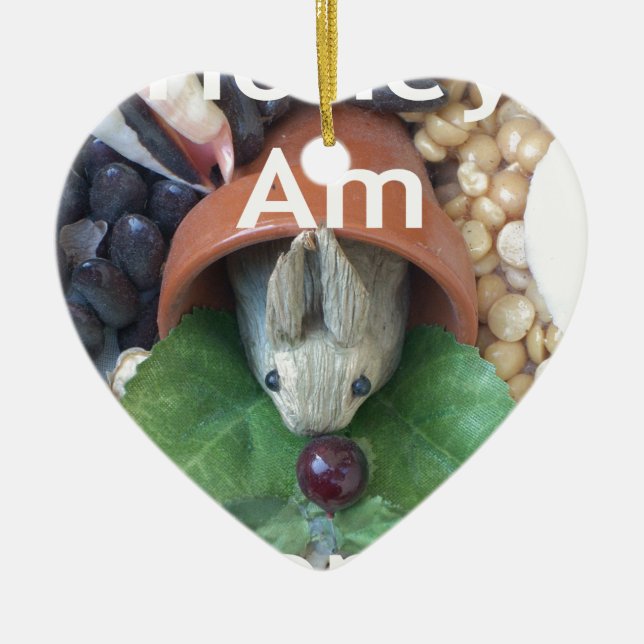 Décoration En Céramique Snacking de lapin mignon (Devant)