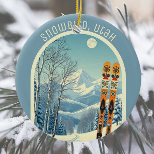 Décoration En Céramique Snowbird Utah Rocky Mountains souvenir
