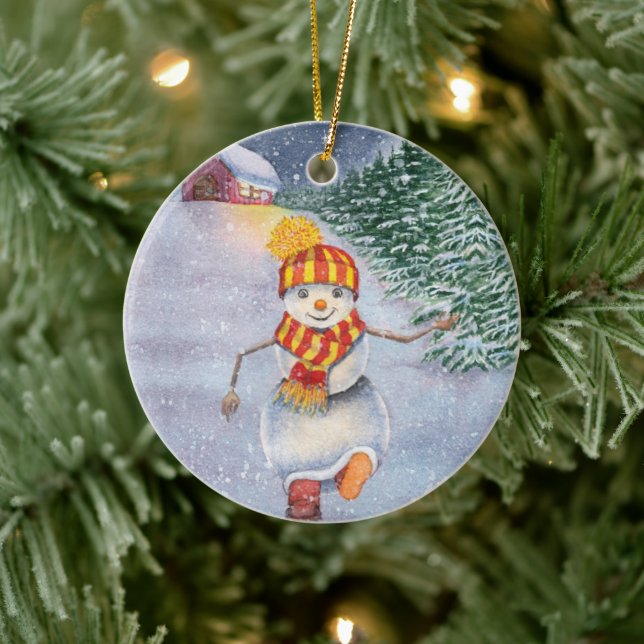 Décoration En Céramique Snowman (Arbre)