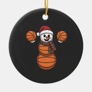 Décoration En Céramique Snowman Basketbal Noël Père Noël Baseball Sport