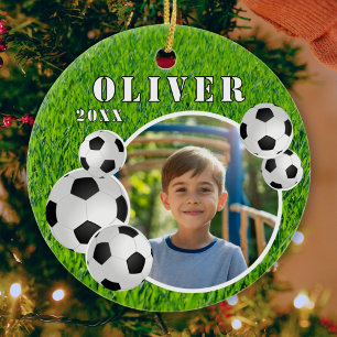 Décoration En Céramique Soccer Ball Football Grass Sport Photo
