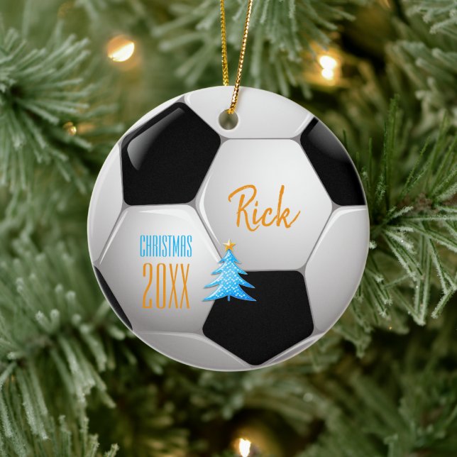 Décoration En Céramique Soccer Christmas | Photo (Arbre)
