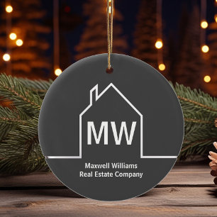 Décoration En Céramique Société immobilière Realtor gris personnalisé