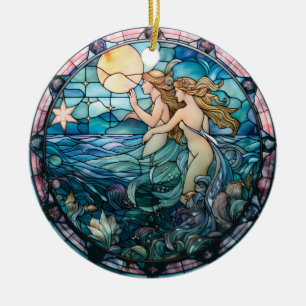 Décoration En Céramique Soeurs Sirènes