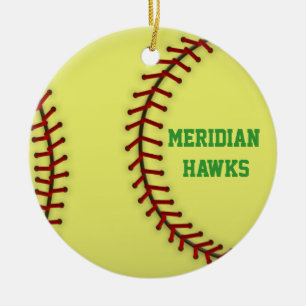 Décoration En Céramique Softball des Méridiens Hawks