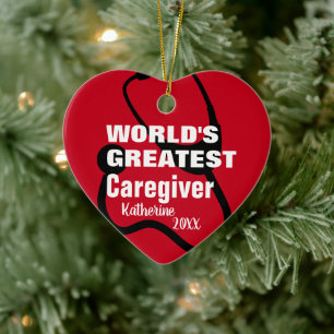 Décoration En Céramique Soigneuse Médicale Coeur rouge Personnalisé