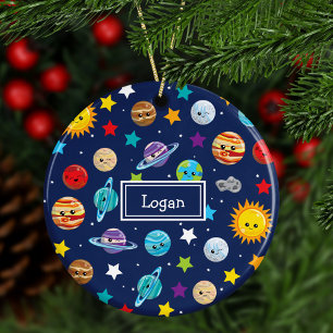 Décoration En Céramique Solar System Pattern for Kids