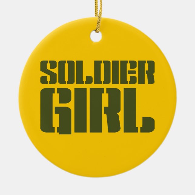 DÉCORATION EN CÉRAMIQUE SOLDIER GIRL (Devant)