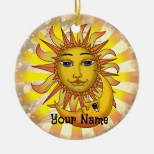 Décoration En Céramique Soleil aime la Lune 
