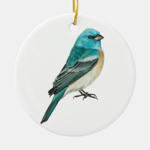 Décoration En Céramique Songbird de Lazuli Bunting