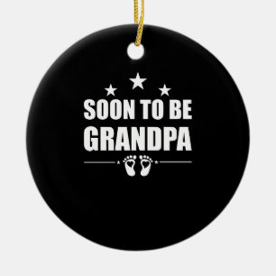 Décoration En Céramique Soon To Be Grandpa Grandad Pregnancy Announcement