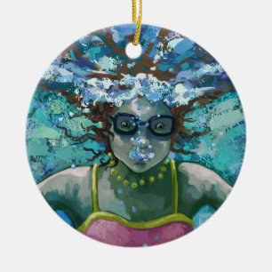 Décoration En Céramique Sous la nage aquatique