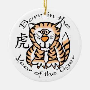 Décoration En Céramique Soutenu par année de l'ornement (chinois) de tigr