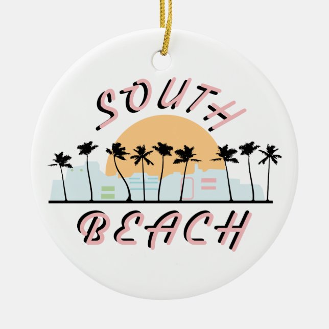 Décoration En Céramique South Beach (Devant)
