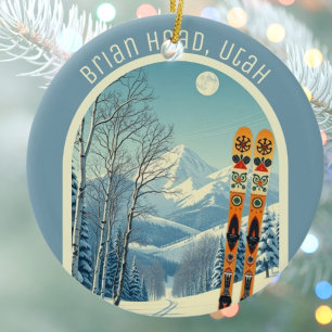 Décoration En Céramique Souvenir de ski de Brian Head Utah