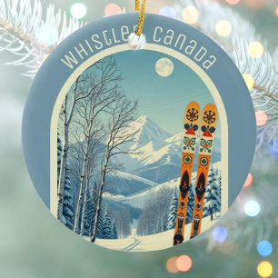 Décoration En Céramique Souvenir de ski Whistler Colombie-Britannique Cana
