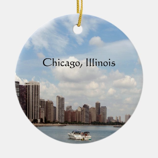 Décoration En Céramique Souvenir d'été de Chicago… (Devant)