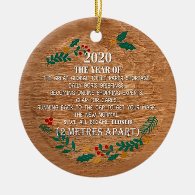 Décoration En Céramique Souvenirs de Noël 2020 (Devant)